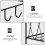 Hook Rack Mounted Shelves Holder Wall Shelf Coat Office Black 11