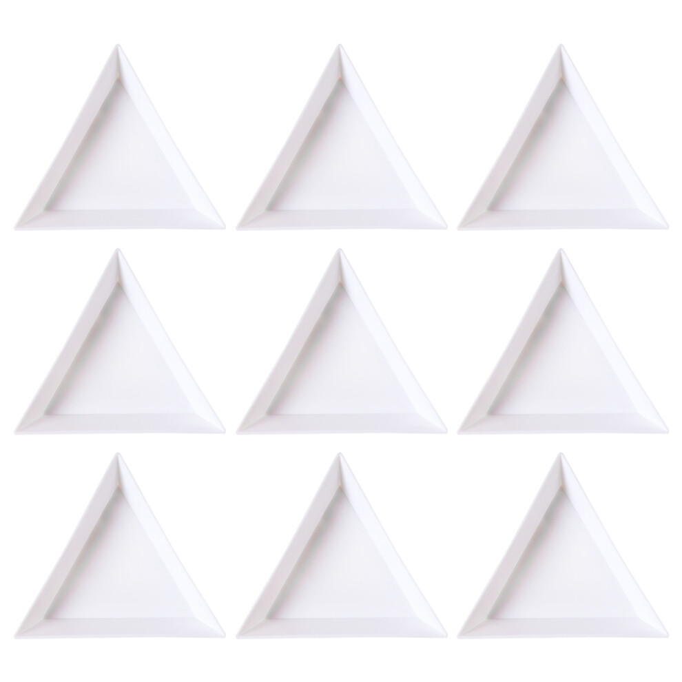 Villcase 80 Pcs Nail Art Accessories Storage Tray Manicure Tools Triangular