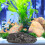 Aquarium Mountain Ornament Rock Shape Pu Assorted Color 1pack 11