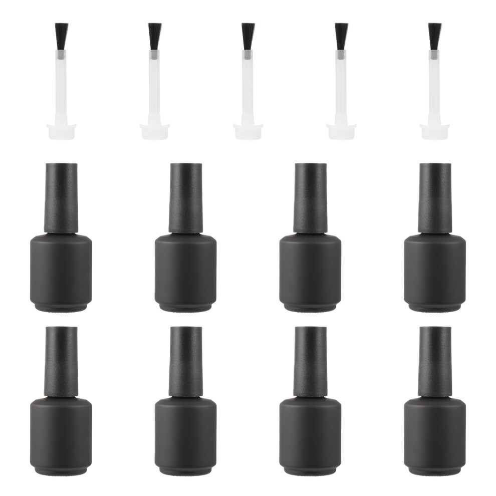 Vaguelly Black Empty Nail Polish Bottle Set Gel Container Sub Bottle