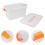 Clear Storage Box Bins With Lids Household Container Home Organizer 7