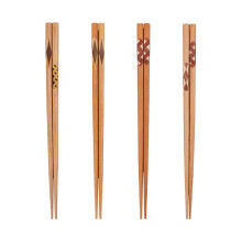 Raindrops Reusable Chopstick Kitchen Tools Wood 4 Pairs Assorted Color