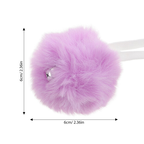 2 Pcs Pompom Ball With Bell Roller Skate Accessories Colored Poms 1