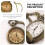 2pcs Vintage Pocket Watch Clamshell Hanging Embossed 11