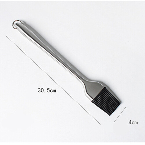 2pcs Silicone Pastry Brush For Baking 20cm X 4cm Silver 2