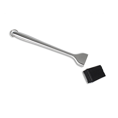 2pcs Silicone Pastry Brush For Baking 20cm X 4cm Silver