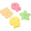 4 Pcs Children'S Bath Sponge Wood Pulp Cellulose Star 1