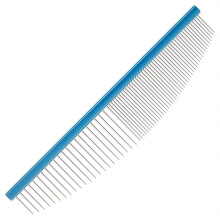 (Blue) Bichon Frise Comb-Alloy Steel, Sparse & Dense Brush for Grooming and Styling, Pet Detangling Tool