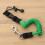 correa elástica con mosquetón 155 cm verde para caña kayak 5