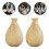 2 . jarrones de madera hechos para flores, color caqui 5