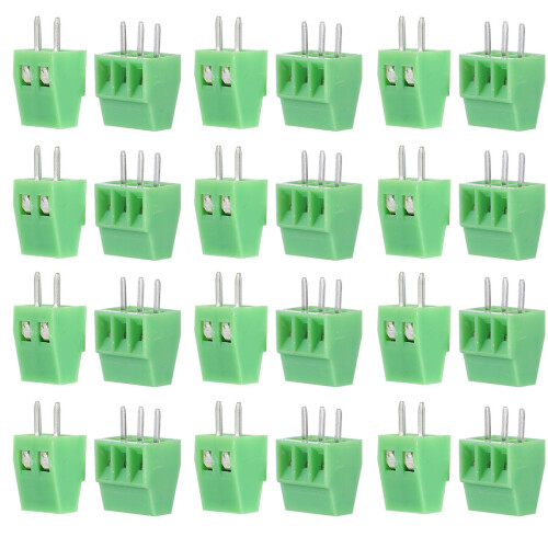 50Pièces De Câblage Vert En Cpv+cuivre, Bloc De Terminal À Vis
