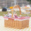 Wicker Basket Woven Storage Portable Flower Simulation Rattan 8