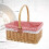 Wicker Basket Woven Storage Portable Flower Simulation Rattan 4