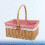 Wicker Basket Woven Storage Portable Flower Simulation Rattan 6