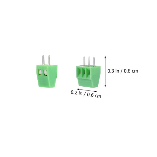 50Pièces De Câblage Vert En Cpv+cuivre, Bloc De Terminal À Vis 2
