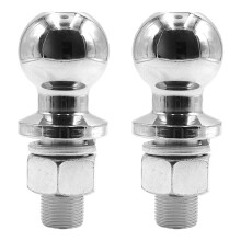Mlins 2 Pcs Tow Ball Trailer Hitch Heavy Duty Bar Cover Cap Silver