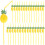 30 Pcs 3D Pineapple Straws Party Supplies 9