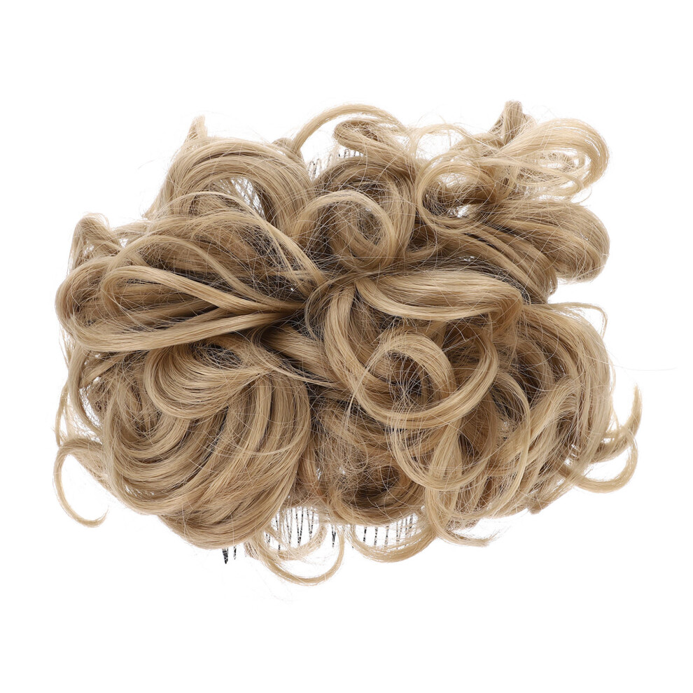Solustre Unisex Cream Short Curly Hair Wig Natural Looking Pretty Elegant Accessory