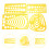 4 Pcs Curve Ruler Set Student Multifunction Drawing Measuring Tool 10