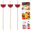 100 Pcs Skewers Bamboo Stick Fruit Appetizer Picks Disposable 3