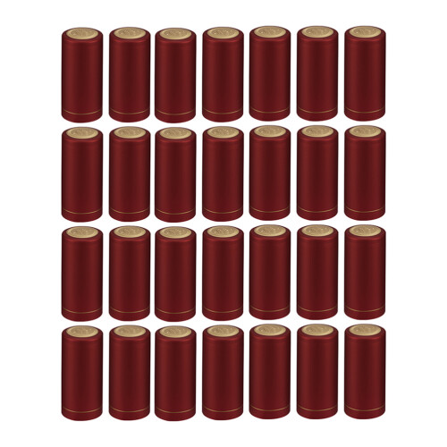 100Pcs Red Plastic Heat Shrink Caps for Bar and Storage 2