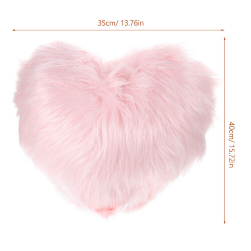 Pink Heart Pillow Soft Plush Sofa Cushion 1set 1