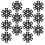 12 Pcs Trekking Pole Protector Travel Accessories Snowflake Shaped 9