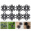 12 Pcs Trekking Pole Protector Travel Accessories Snowflake Shaped 8