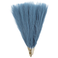10Pcs Blue Fake Pampas Grass Reed Arrangement for Vase Wedding Decor