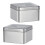 2pcs Boxes Tin Box Loose Leaf Food Jar Tinplate 6