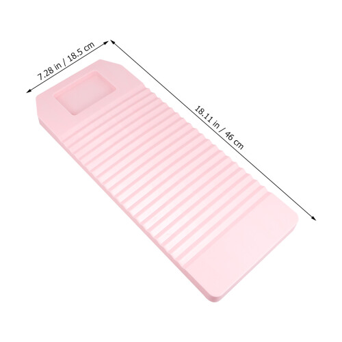 1set Scrubby Board Plastic Pink Washing Board For Bathroom Use 1