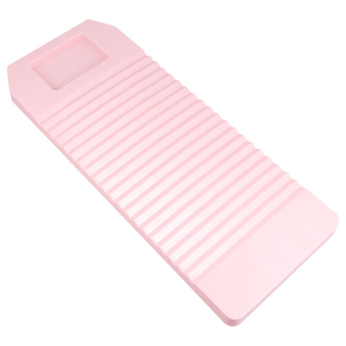 1set Scrubby Board Plastic Pink Washing Board For Bathroom Use