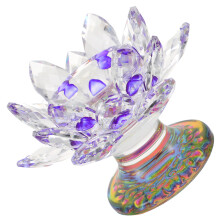 crystal lotus tea light holder for buddhism candle stand ornament