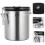 1Pc Stainless Steel Storage Holder Coffee Bean Sealed Jar 9