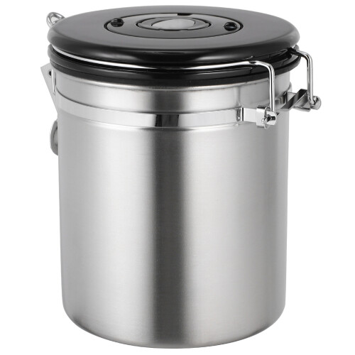 1Pc Stainless Steel Storage Holder Coffee Bean Sealed Jar