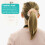 5Stk Damen Haaraccessoire Elastisch Stoff Mehrfarbig Haarschmuck 9