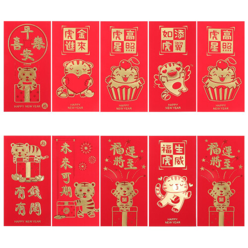 Red Envelopes Paper 48pcs 6.7x3.5x0.04in