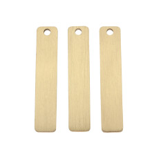 3Pcs Khaki DIY Craft Plaques Metal Tags Blank Plates for Keyrings