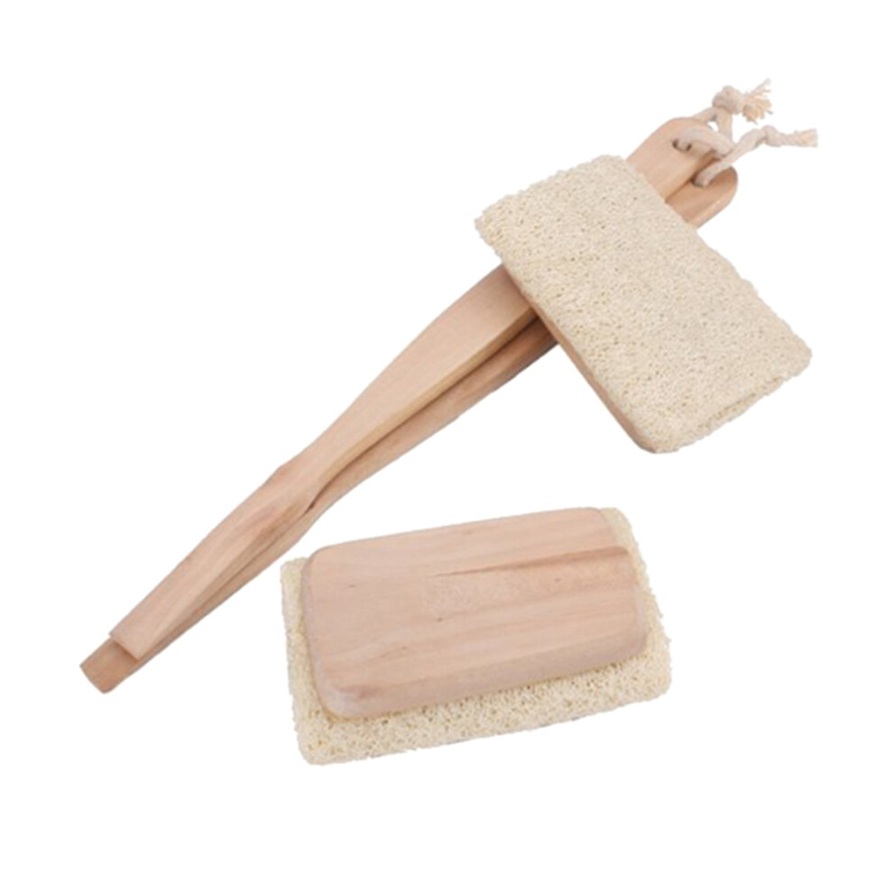 Artibetter Loofah Shower Back Brush For Stimulating Bath Experience Random Color