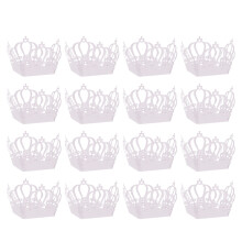 50pcs chocolate paper trays crown shape wrapping dessert cup