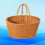 Raindrops Firewood Basket Wicker Large Storage Square Container Brown 5