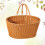 Raindrops Firewood Basket Wicker Large Storage Square Container Brown 3
