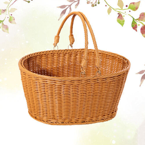 Raindrops Firewood Basket Wicker Large Storage Square Container Brown 2