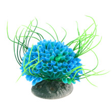 Blue Aquarium Decorations Plastic Plants Fish Tank Realistic Look