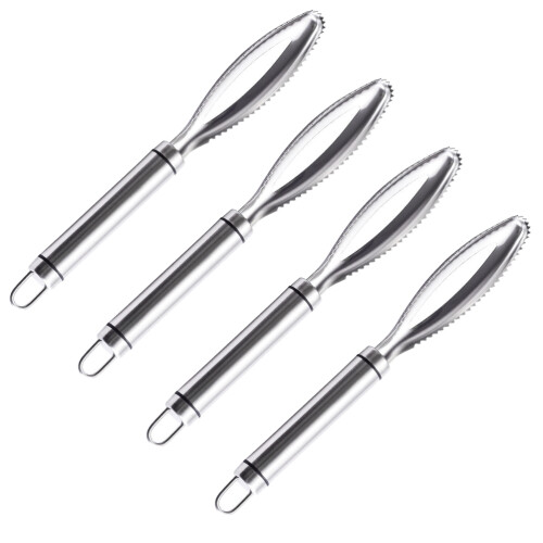 4St Vis Schaalreiniger Rvs Vis Schraper Comfortabel Handvat