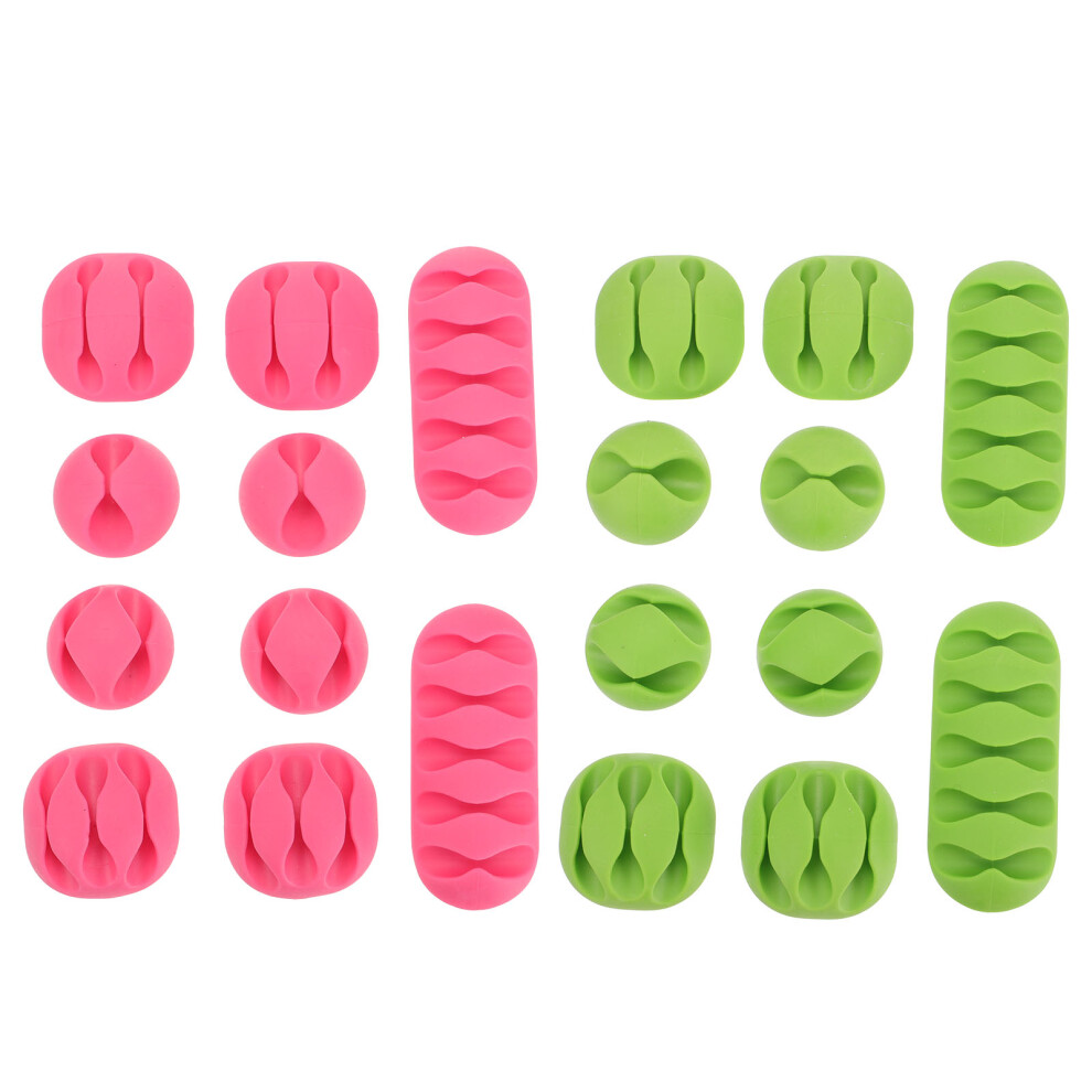 20Pcs Adhesive Cable Holder Clips Assorted Color Wire Organizer Kit 3293102794787