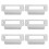6 Pcs Strike Plate Reinforcement Security Door Device Silver 1