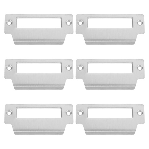 6 Pcs Strike Plate Reinforcement Security Door Device Silver