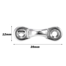 6 Stück Edelstahl Kayak-Pad Eyes 39x12x14mm Verzurrschlaufen