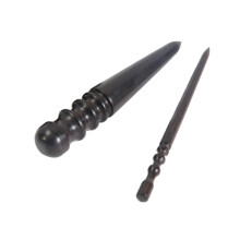 2pcs Ebony Burnisher Craft Sets Wooden Manual Polished Rod Tool
